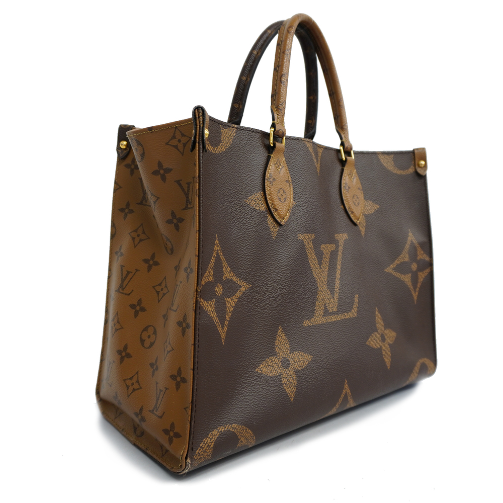 Auth Louis Vuitton 2way Bag Monogram Giant On The Go MM M45321