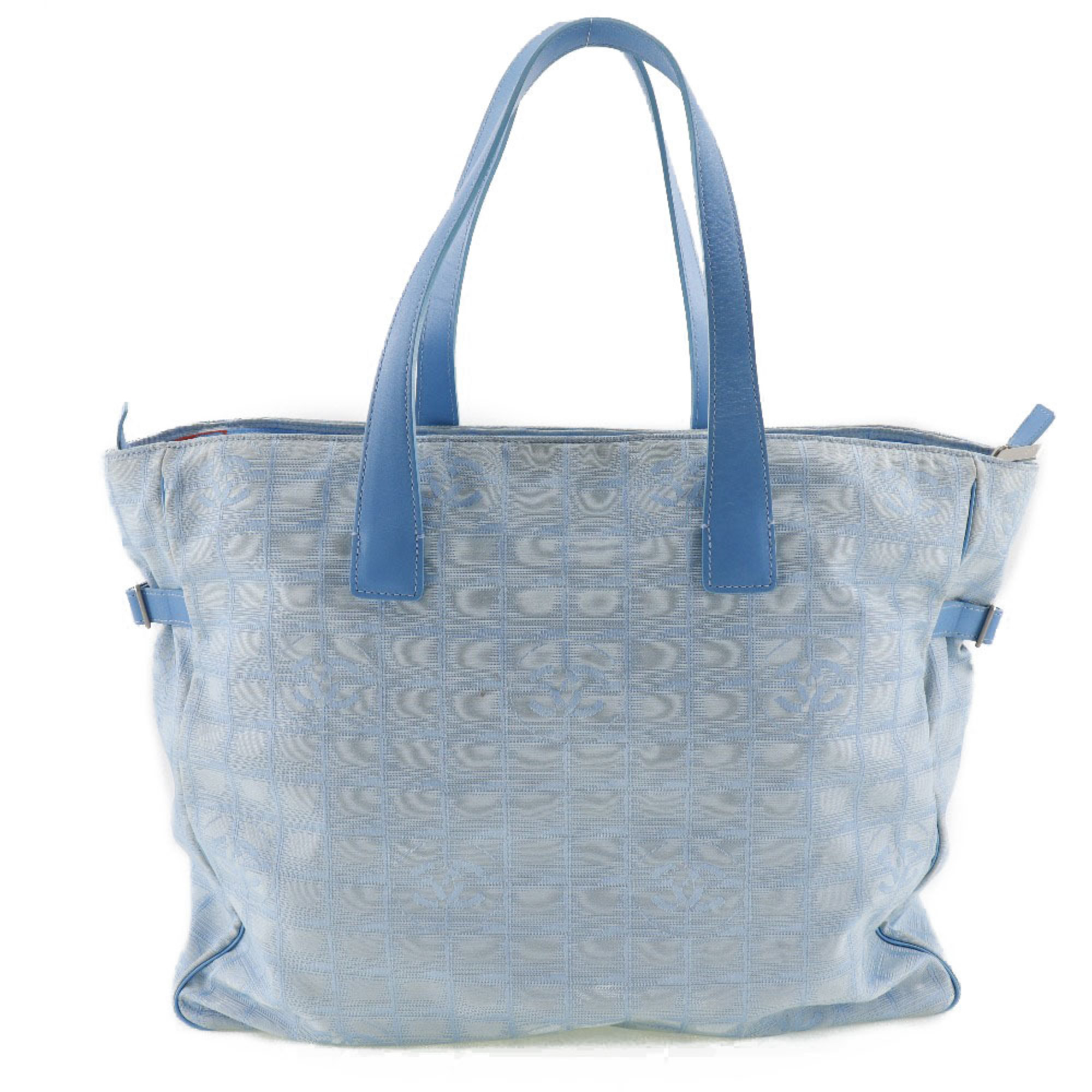 CHANEL Chanel Tote TGM Bag New Travel Line A15826 Nylon Canvas Light Blue Ladies