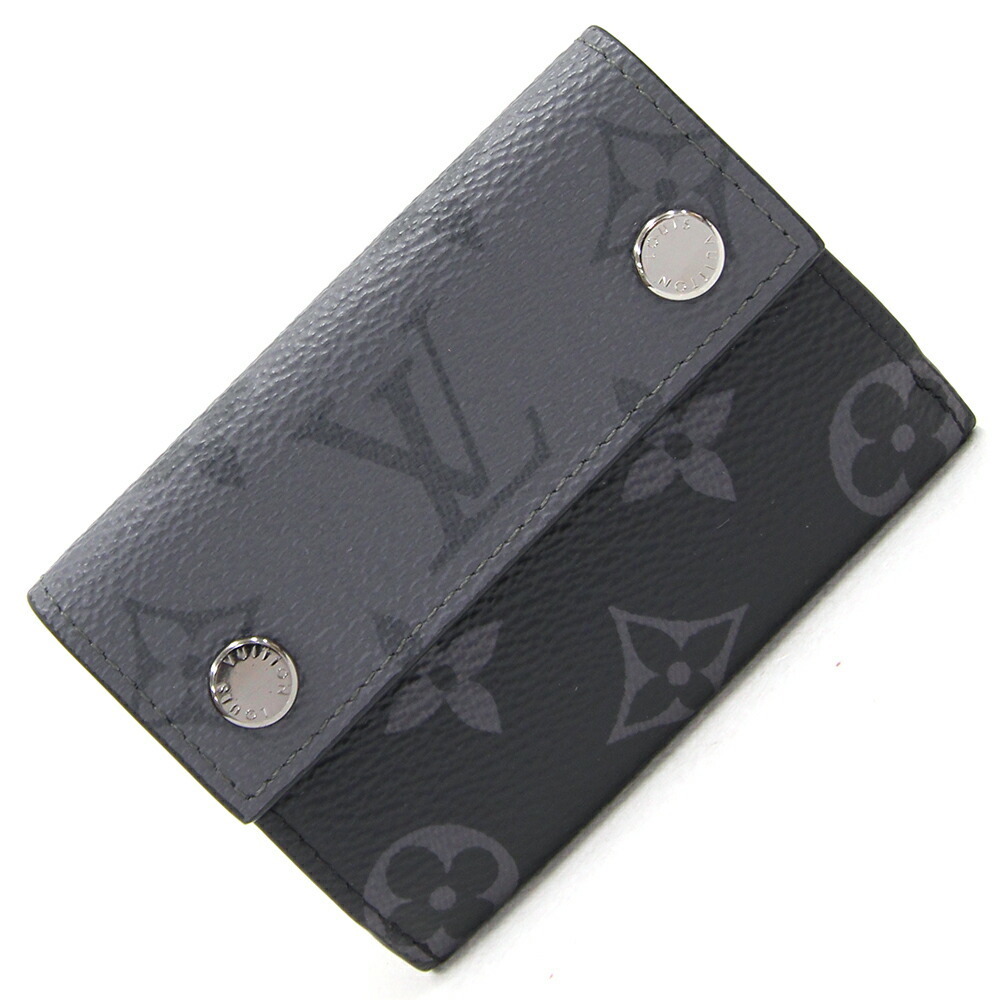 Louis Vuitton Monogram Eclipse Discovery Tri-Fold Compact Wallet