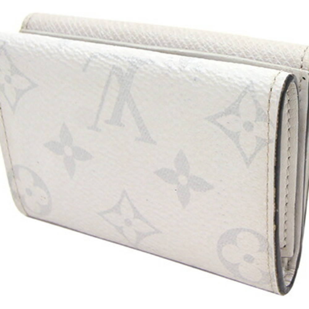 Louis Vuitton Trifold Wallet Taigarama Discovery M67621 Men's White LOUIS  VUITTON