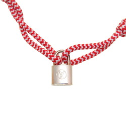 Louis Vuitton Brasserie Silver Lockit Sophie Turner Q95705 Bracelet 925 Cotton Red