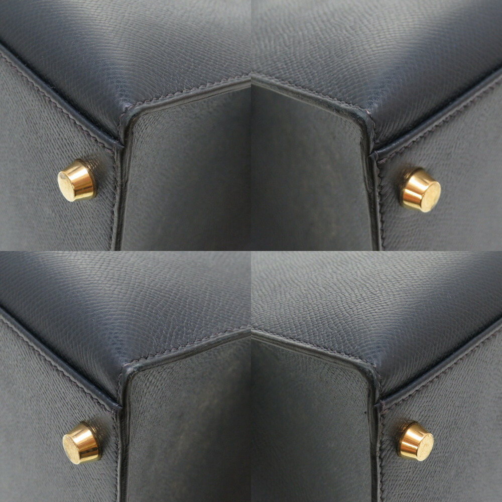 Hermes Kelly 32 Outer sewing Kushvel navy □C engraved handbag bag