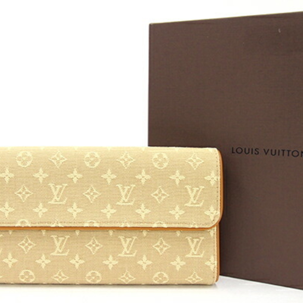 Louis Vuitton Trifold Long Wallet Monogram Porte Tresor International  M92444 Beige Canvas Leather Ladies LOUIS VUITTON