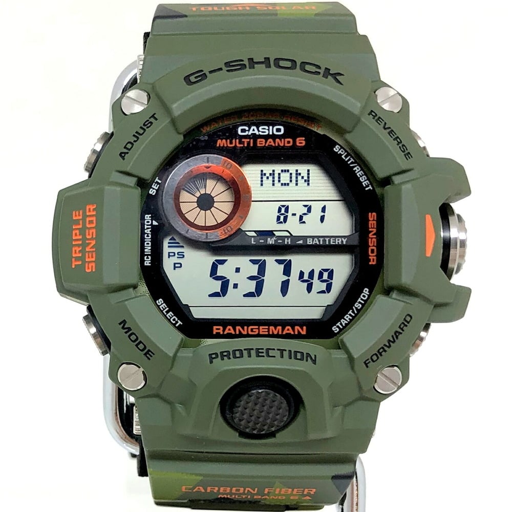CASIO Casio G-SHOCK G-Shock watch GW-9400CMJ-3 master of G men in  camouflage MEN IN CAMOUFLAGE RANGEMAN rangeman khaki green electric wave  solar tough