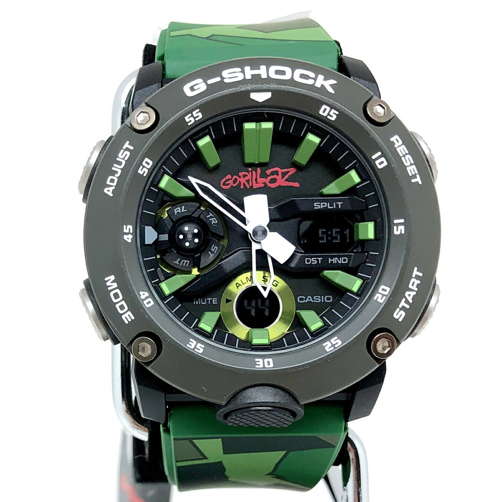 CASIO Casio G-SHOCK G-Shock watch GA-2000GZ-3AJR Gorillaz collaboration  green khaki black anadeji quartz men's | eLADY Globazone