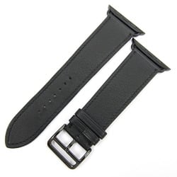Hermes Replacement Belt 45mm Tour Leather Strap Space Black Vaux Swift Free Size D Engraved Men's Apple Watch HERMES