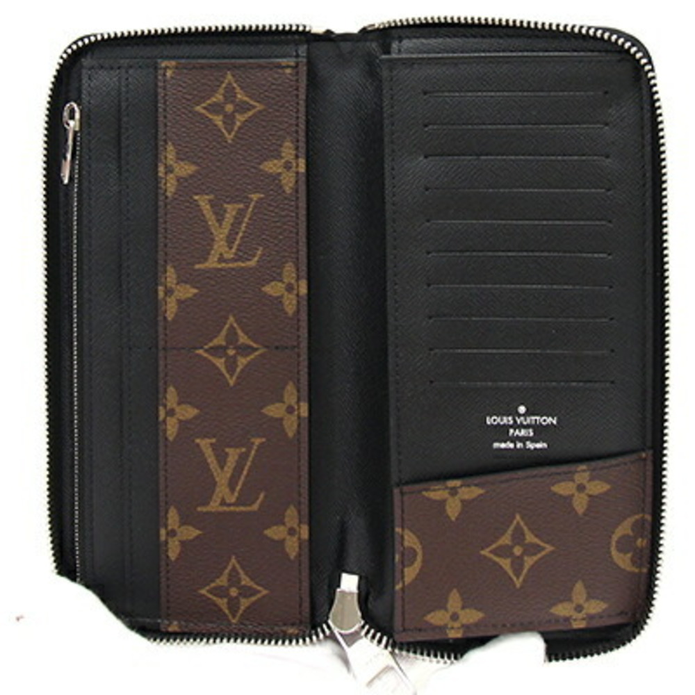 LOUIS VUITTON Zippy Wallet Vertical Monogram Macassar M60109