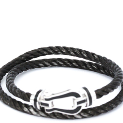 White gold and stainless steel Fred bracelet, Force 10 collection.