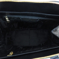 Salvatore Ferragamo shoulder bag Gancini leather black gold ladies