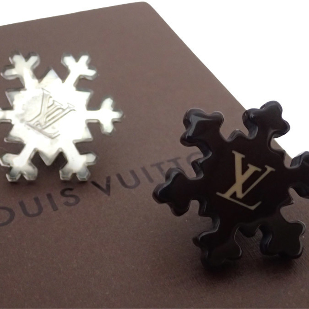 Louis Vuitton LOUIS VUITTON Brooch Pin Badge Etoile de Neige Resin/Metal  Dark Brown x Silver Women's M65390