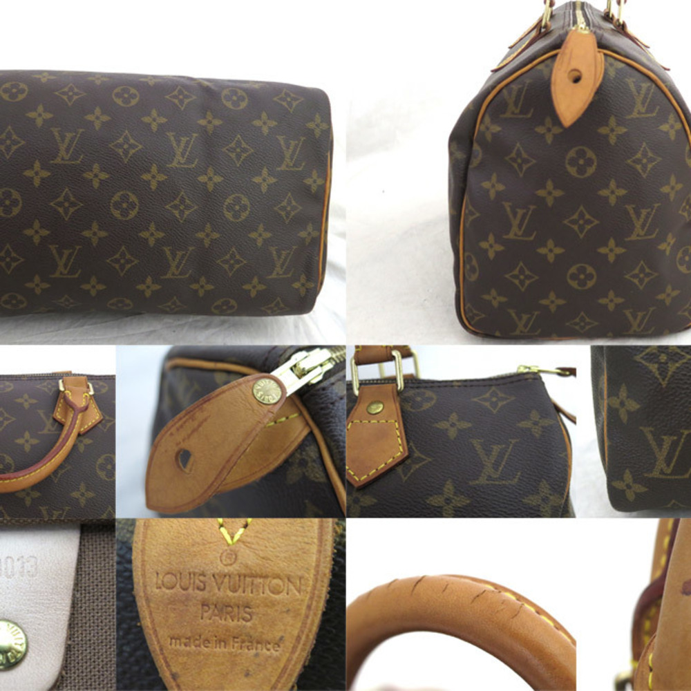 Louis Vuitton Speedy 30 Handbag Monogram Browns Leather M41526