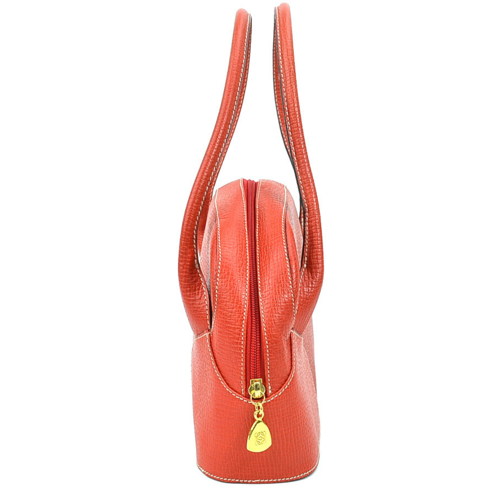 Loewe LOEWE handbag leather red gold ladies