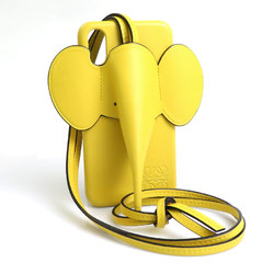 Loewe LOEWE smartphone case iPhone X/XS elephant leather yellow unisex
