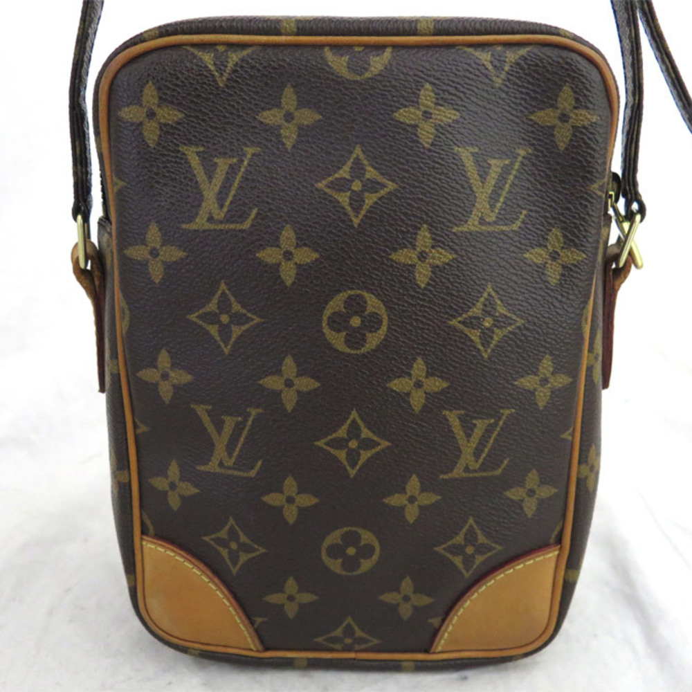 Genuine LOUIS VUITTON e M45236 Monogram Canvas Leather Crossbody Bag  Brown