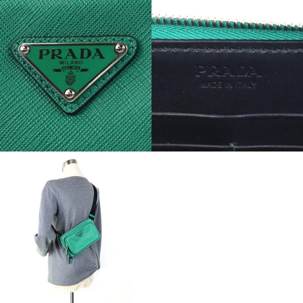Prada PRADA waist bag body leather green unisex 2VH156