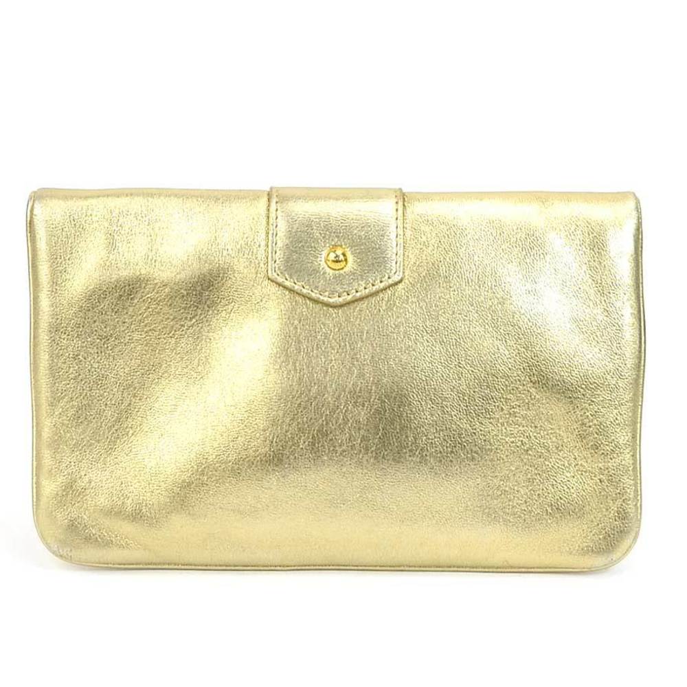 Louis Vuitton LOUIS VUITTON Clutch Bag Sofia Coppola Leather Gold Ladies  M95861