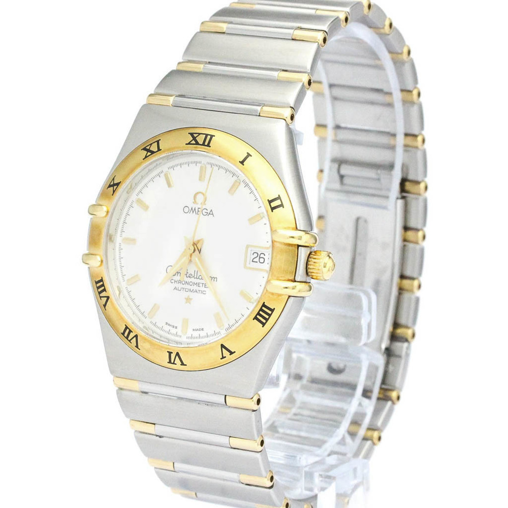Polished OMEGA Constellation 18K Gold Steel Automatic Watch 1302.30 BF563360