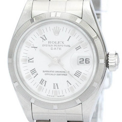 Polished ROLEX Oyster Perpetual Date Steel 79190 P Serial Ladies Watch BF563353