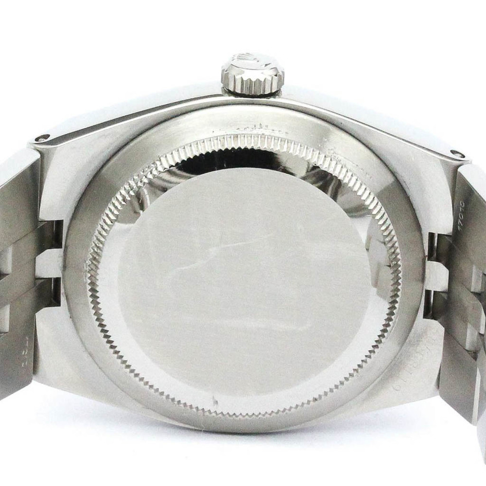 Polished ROLEX Datejust Oyster Quartz 17014 18K White Gold Steel Watch BF562255