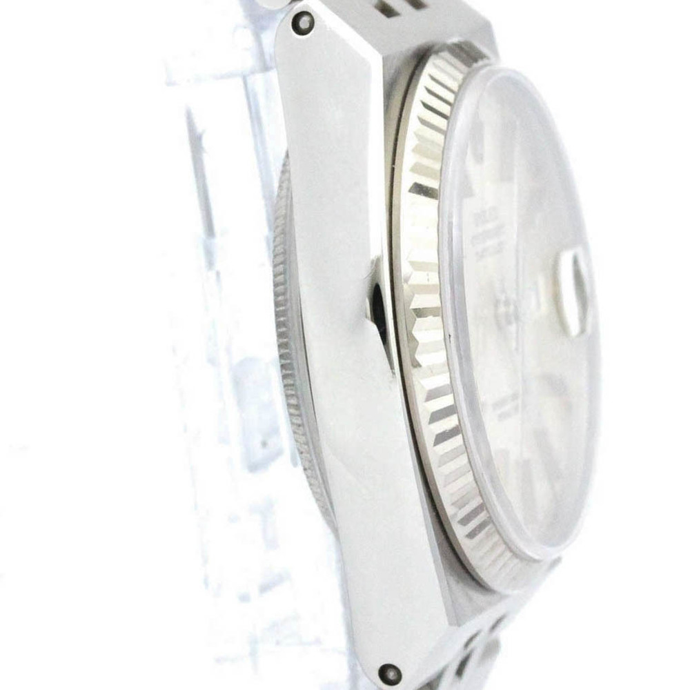Polished ROLEX Datejust Oyster Quartz 17014 18K White Gold Steel Watch BF562255
