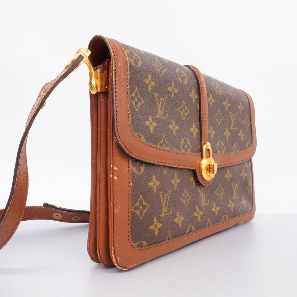 Louis Vuitton Monogram Logo Passy Flap Crossbody Shoulder Bag For