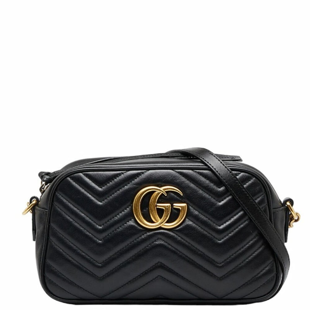 Gucci - GG Marmont Small Quilted-Leather Cross-Body Bag - Womens - Black  for Women