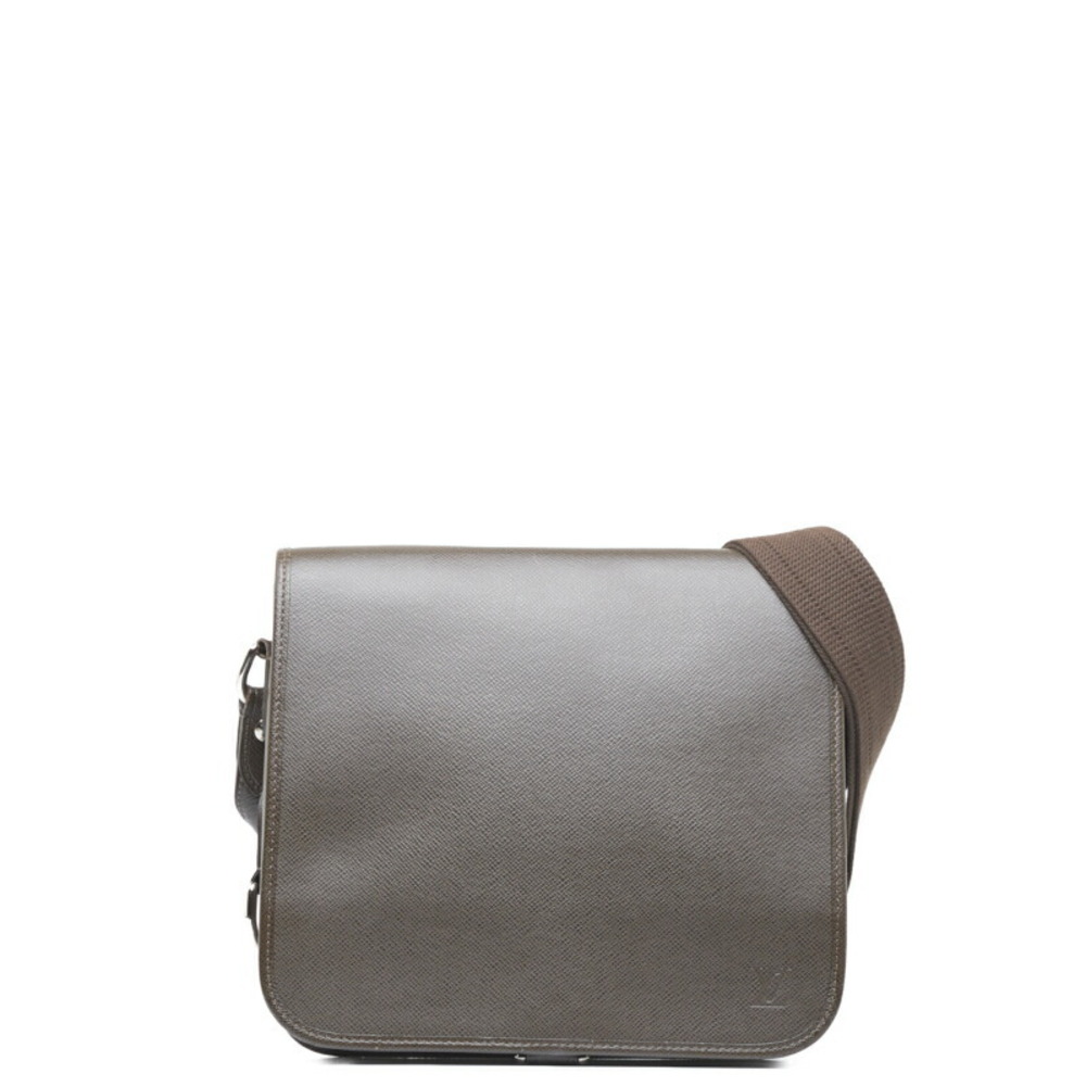 Louis Vuitton Taiga Roman PM Shoulder Bag M32778 Grizzly Brown