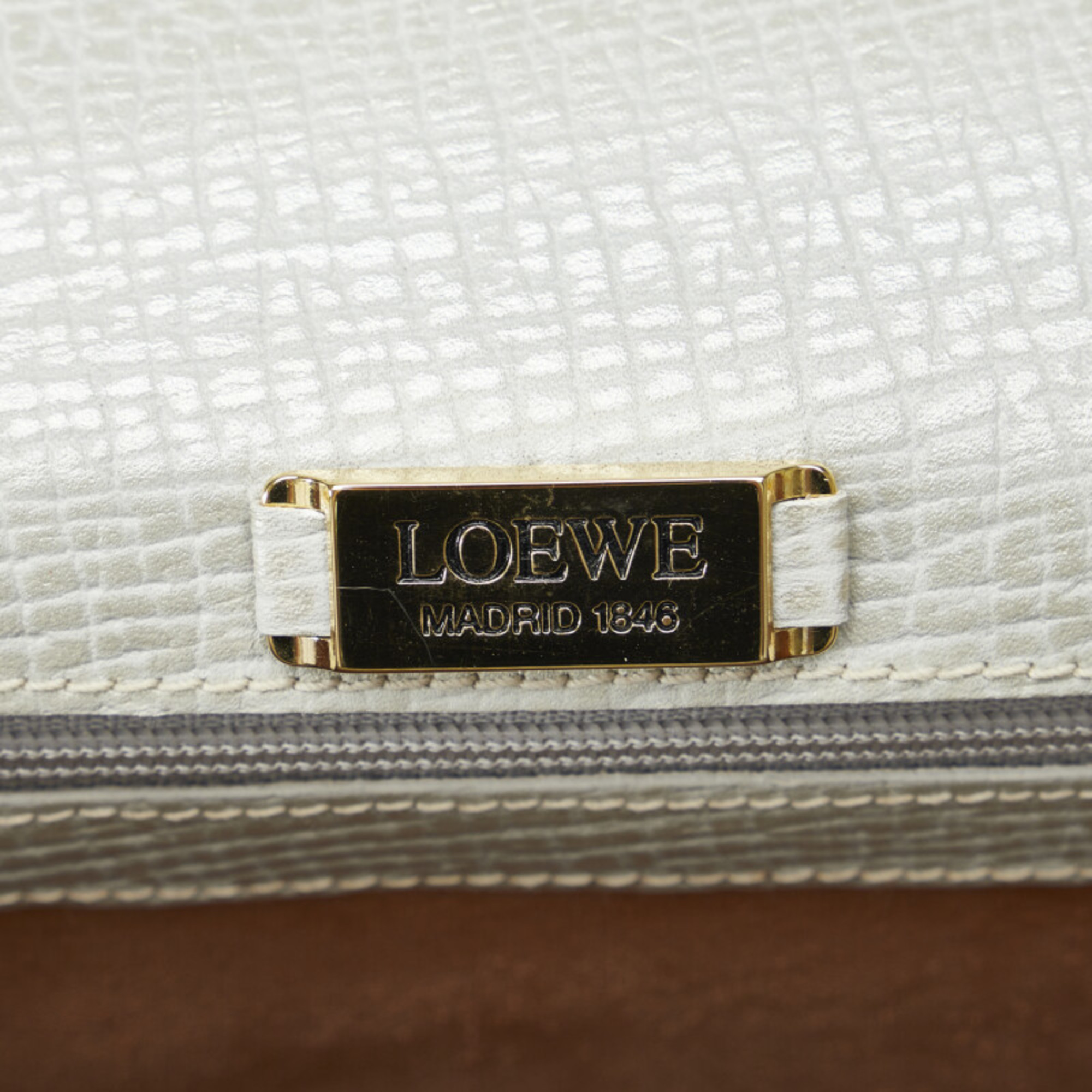 Loewe Barcelona handbag white leather ladies LOEWE
