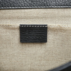 Gucci Interlocking G Chain Shoulder Bag 510304 Black Leather Women's GUCCI