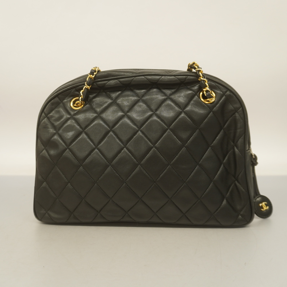 Chanel Satin Black Matelasse Gold Chain Shoulder Bag Coco Mark 0022 CHANEL  | eLADY Globazone