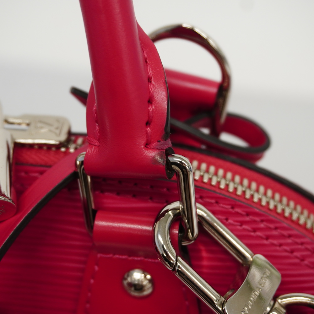 Auth Louis Vuitton Epi Alma PM 2 Way Shoulder Hand Bag Red