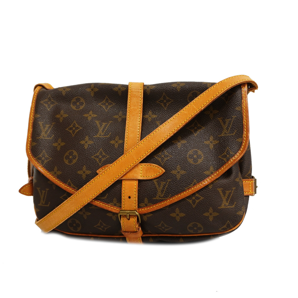 Louis Vuitton Shoulder Bag Flap Crossbody M42256 Brown Monogram