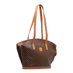 Celine Macadam Handbag Tote Bag Brown PVC Leather Women's CELINE