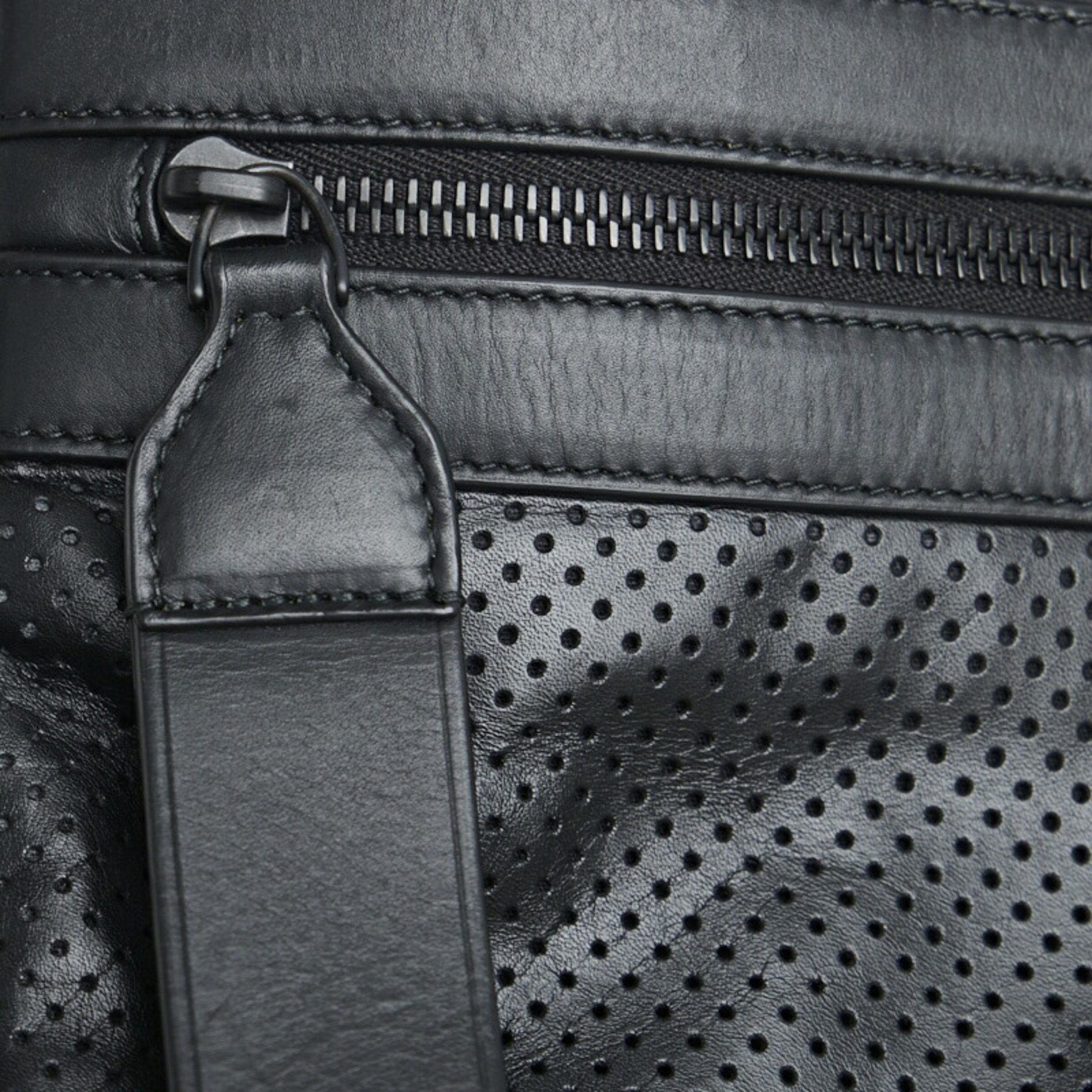 Bottega Veneta Reggiro Backpack 567222 Black Leather Nylon Women's BOTTEGAVENETA