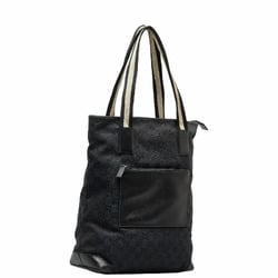 Gucci GG canvas handbag tote bag 019 0401 black leather ladies GUCCI