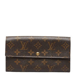 Louis Vuitton Monogram Pochette Porte Monet Credit Long Wallet M61725 Brown  PVC Leather Ladies LOUIS VUITTON