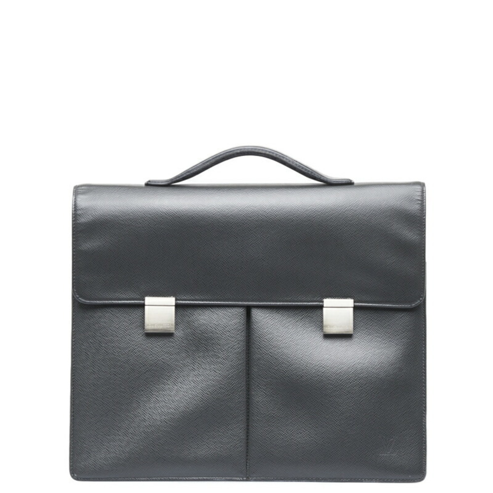 Louis Vuitton Taiga Serviet Kazan Anne Souffle Handbag Bag M30802 Ardoise  Black Leather Men's LOUIS VUITTON