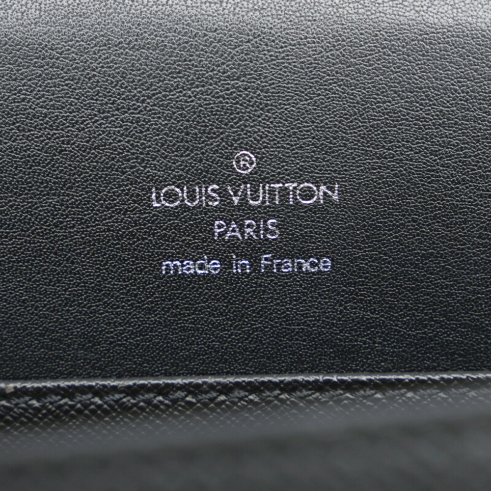 Louis Vuitton Taiga Serviet Kazan Anne Souffle Handbag Bag M30802 Ardoise  Black Leather Men's LOUIS VUITTON