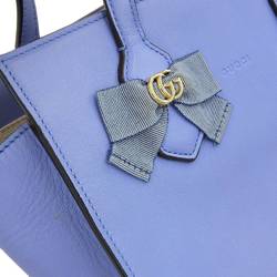 Gucci 443089 525040 Bow Handbag,Shoulder Bag Blue