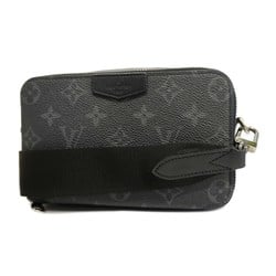 Louis Vuitton Takeoff Sling Body Bag M57081 Grain Leather Noir Black Logo  Waist