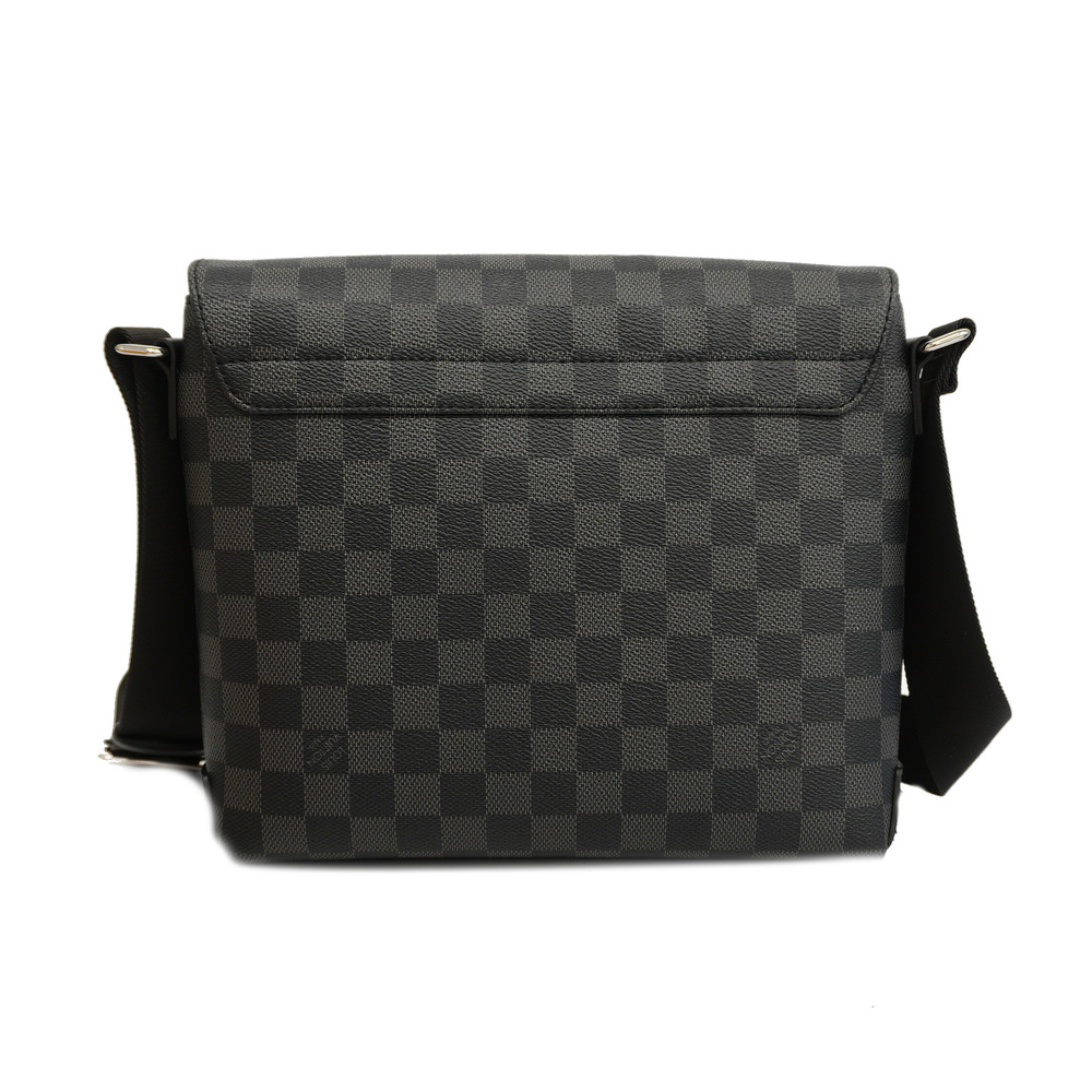 3ac2267] Auth Louis Vuitton Shoulder Bag Damier Graphite District PM NV2  N40349