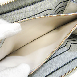 Valextra V9L06 Women,Men Leather Long Wallet (bi-fold) Gray