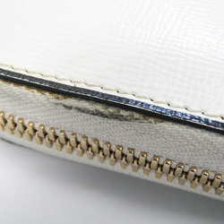 Valextra V9L06 Men,Women Leather Long Wallet (bi-fold) Cream