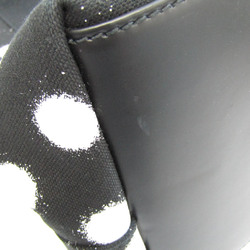 Balenciaga Navy Cabas S Dot Print 339933 Men,Women Canvas,Leather Handbag,Tote Bag Black,White