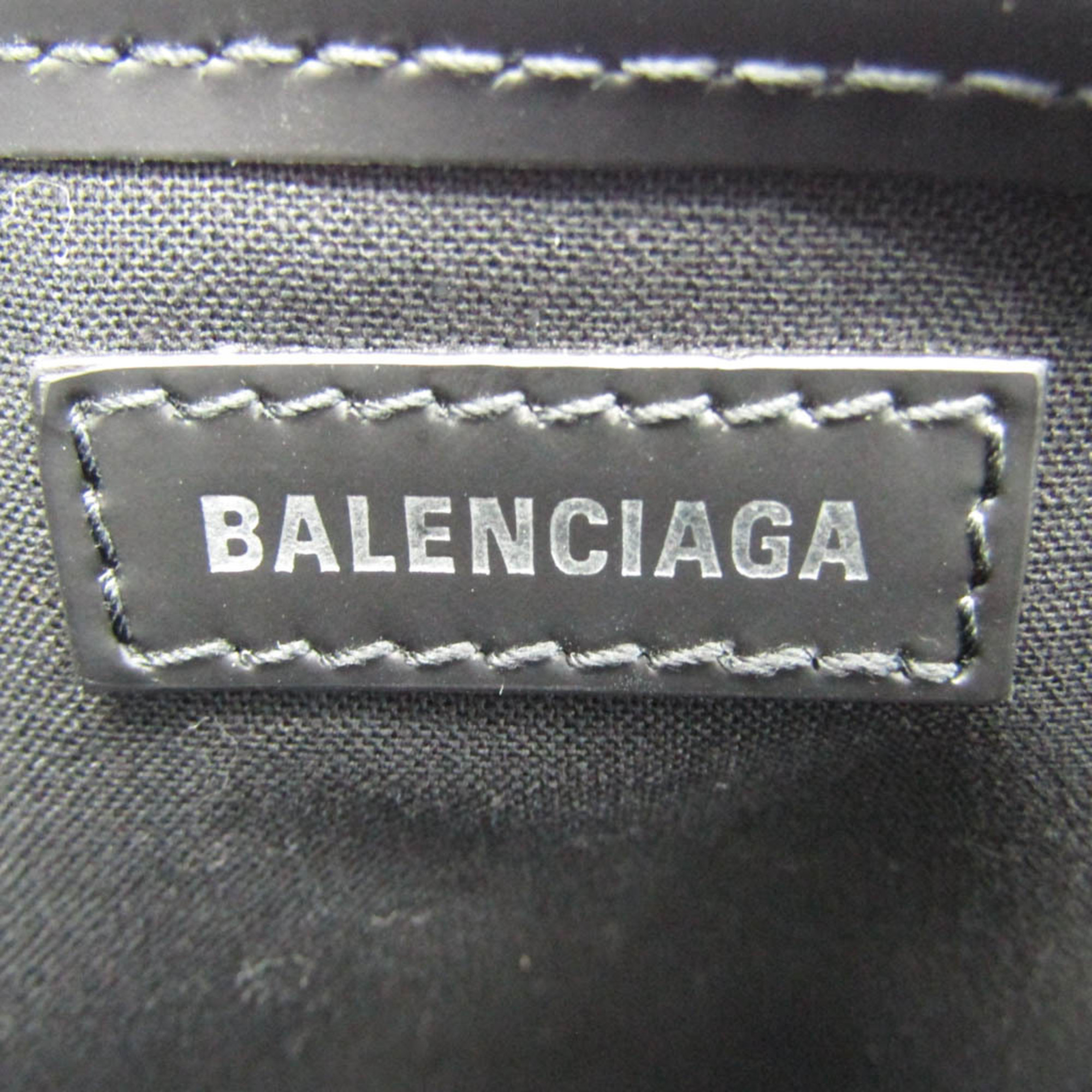 Balenciaga Navy Cabas S Dot Print 339933 Men,Women Canvas,Leather Handbag,Tote Bag Black,White