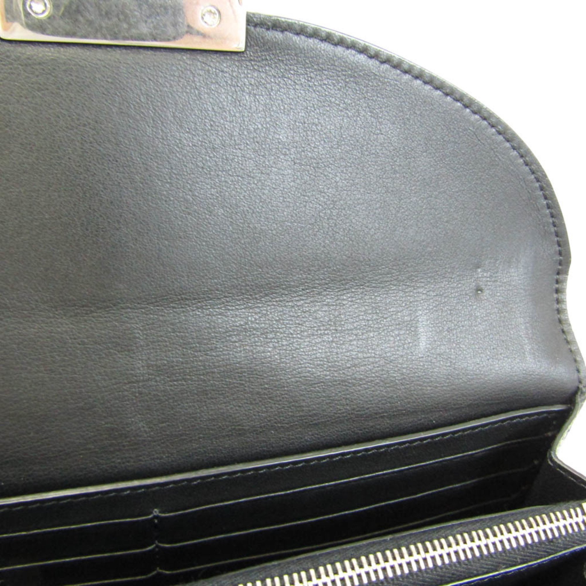 Celine Trotter Large 107853APM Women's  Calfskin Long Wallet (bi-fold) Black