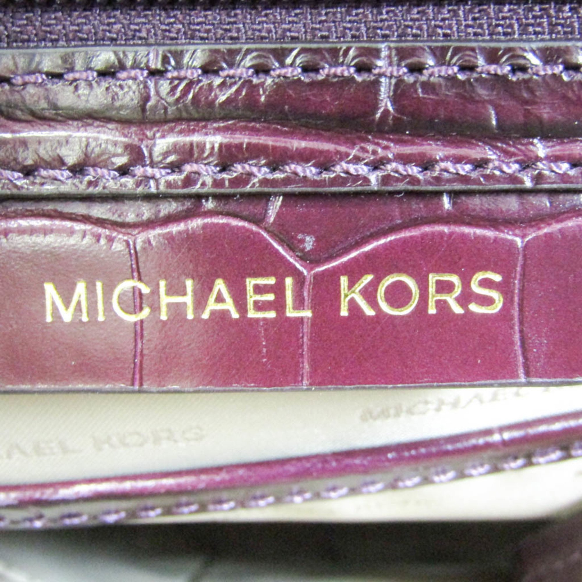 Michael Kors MERCER KENIA 30F7GM9S3E Women's Leather Handbag,Shoulder Bag Dark Purple