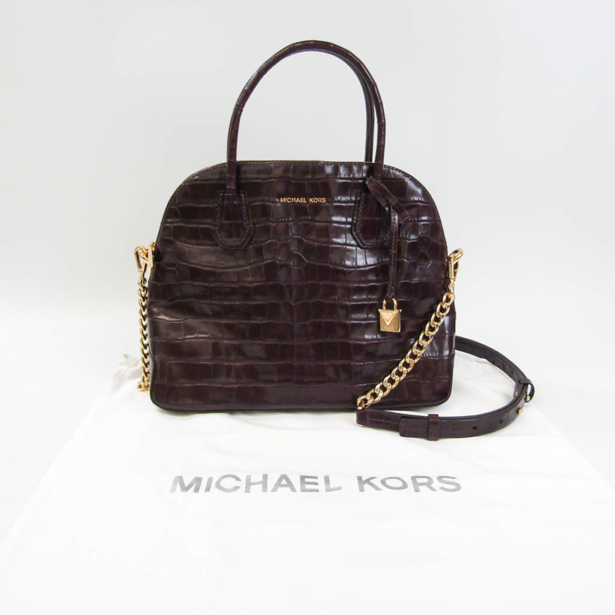 Michael Kors MERCER KENIA 30F7GM9S3E Women's Leather Handbag,Shoulder Bag Dark Purple