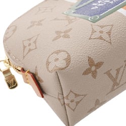 LOUIS VUITTON Monogram Pochette Tick Print Beige M23530 Unisex Canvas Pouch