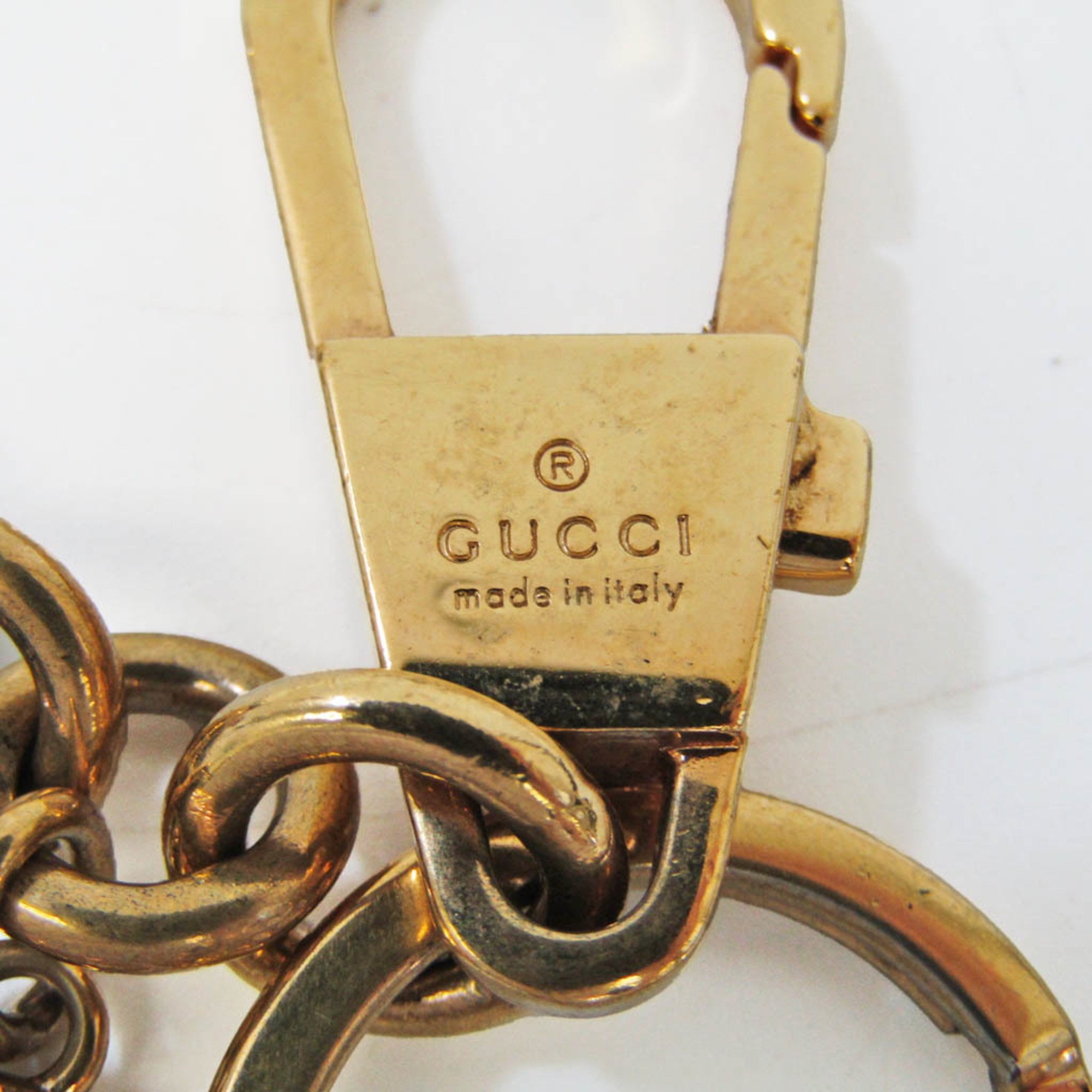 Gucci Heart & Snake 453184 Keyring (Beige,Black,Red Color)